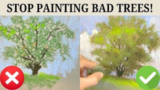 Tired of Painting Bad Trees Learn my 7 EASY Steps for More Artistic Trees [upl. by Daveda]