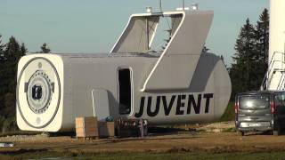 Montage dune éolienne Juvent à MontCrosin [upl. by Ispep]