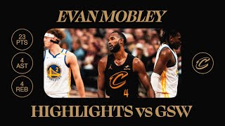 Cavs vs Warriors  Evan Mobley Highlights  1182024 [upl. by Lachman]