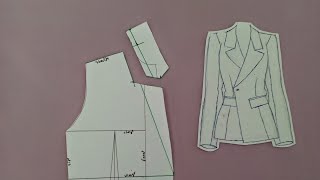 Veste cintree avec col tailleur manche tailleur classique ملابس ملابسصيفية باترون fyp [upl. by Enerahs]