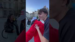 On prank les gens dans la rue 🤣📱shortvideo shorts viral explore football challenge [upl. by Ahsiemat448]