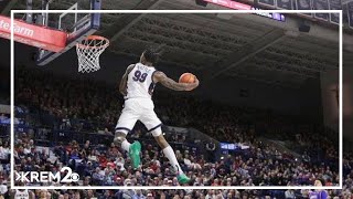 Khalif Battle drops 21 points as No 4 Gonzaga dominates 11354 against UMass Lowell [upl. by Maggy]