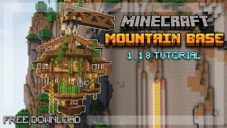 Minecraft How to Build a Mountain House  Base Tutorial  Download [upl. by Noremmac]