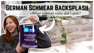 Were Painting the Cabinets  German Schmear over Thin Brick Backsplash  Kitchen Makeover Ep 2 [upl. by Yelra153]