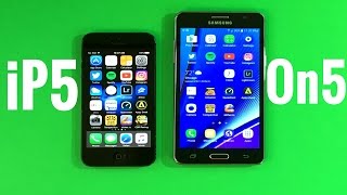 iPhone 5 vs Samsung Galaxy On5 [upl. by Ehsom]