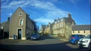 Autumn Road Trip Drive With Bagpipes Music On History Visit To Auchtermuchty Fife Scotland [upl. by Clellan]