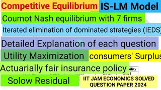 Non Stop Numericals on Mathematical economics competitive Equilibrium  ISLM MODEL Solow Residual [upl. by Reichert296]