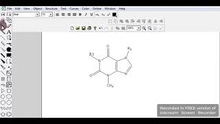 XANTHINE Organic Chemical Chemistry Chemdraw [upl. by Guidotti779]