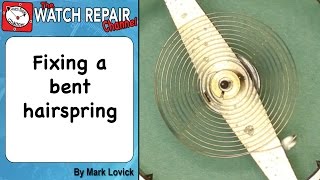 How to repair a bent hairspring watch repair tutorials [upl. by Idolem]