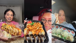 SUSHI 🍣 MUKBANG ASMR  TIKTOK FOOD COMPILATION  LUNA ASMR [upl. by Adnulahs122]