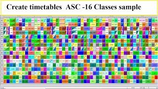 How to create timetables using ASC timetable ENGLISH tutorial 16 Classes demonstration [upl. by Arraik462]