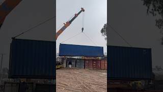 Unloading 40ft container with craneyoutubeshorts youtube foryou watch viral [upl. by Anilag]