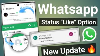 whatsapp new update  whatsapp status reaction new feature  whatsapp status like button update [upl. by Senga]