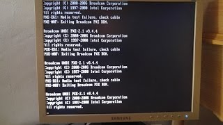 ERRO PXE E61 Media test failure check cable lenovo i946f [upl. by Alexis]