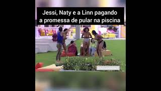 Jessy Linn e Nathalia pulando na piscina após eliminação shorts bbb22 [upl. by Perkins]