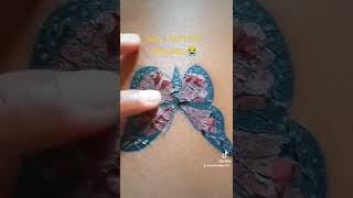 DAY 1 TATTOO PEELING PROCESS 😭🦋 tattoopeeling tattoo tattoos tattooartist tattooart [upl. by Ydda]