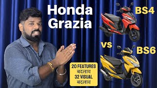 Honda Grazia BS6 vs BS4  Honda Grazia BS6 2020 Launch  Full details [upl. by Mochun]