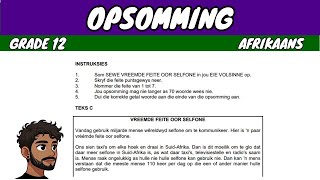 Opsomming Summary Grade 12 Afrikaans [upl. by Aivull495]