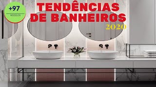 97 Modelos eTendências Banheiro Moderno 2020  Rizza Diniz Arquiteta [upl. by Saks]