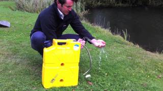 How to wash your hands with a LIFESAVER jerrycan [upl. by Xuagram]