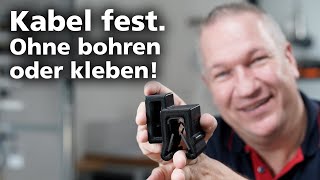 Befestigungsclips Wie können Kabel befestigt werden ohne zu bohren FAQ DE [upl. by Ennaerb]