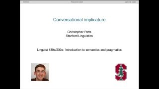 Conversational implicature  Introduction to Semantics and Pragmatics [upl. by Noyahs]