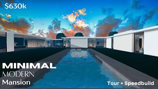 Bloxburg  Minimal Modern Mansion  Tour  Speedbuild [upl. by Armmat]