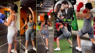 Actress Iswarya Menon Gym Workout Video  Iswarya Menon Gym Workout Visuals  iswaryamenon [upl. by Inaffyt]