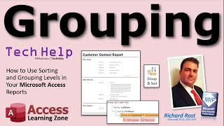 How to Use Sorting amp Grouping Levels in Microsoft Access Reports Create a Grouped Report Summary [upl. by Ylicec]