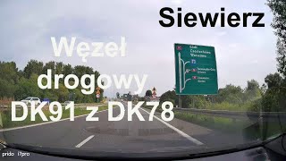 Siewierz Węzeł drogowy DK91 z DK78 Śląskie Polska [upl. by Peer]