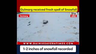 Famous tourist resort Gulmarg received fresh spell of Snowfall 12 inches of snowfall recorded [upl. by Aphra]