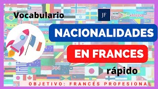 LAS NACIONALIDADES EN FRANCES  femenino y masculino [upl. by Grose]