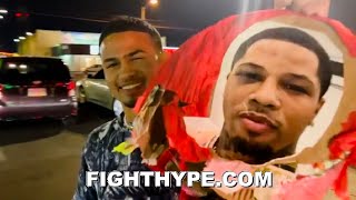 ROLLY ROMERO KNOCKS GERVONTA DAVIS HEAD OFF TROLLS HIM AGAIN WITH BIRTHDAY PIÑATA BEATING [upl. by Peck908]