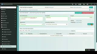 Creating and posting journal vouchers  MedicentreV3 Hospital Software [upl. by Penland]