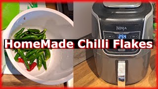 How to make Chilli Flakes and powder in a Ninja Air fryer [upl. by Assirahc]