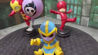 GRAND ADVENTURES UNBOXING Gentle Giant Skottie Young Thanos Ironman Daredevil Animated statues [upl. by Ynoble]