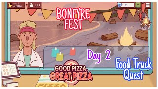 Food Truck Quest Day 2  BONFYRE FEST  Summer Event  Good Pizza Great Pizza [upl. by Haimerej]