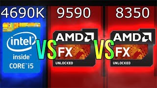 Intel i54690K vs AMD FX9590 vs FX8350 [upl. by Taylor]