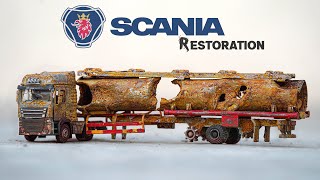 Full Destroyed Scania Oil Tanker Truck Restoration [upl. by Suolekcin]