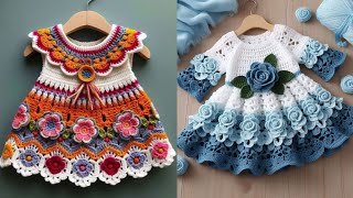 Diseño de vestidos de crochet para niña más lindos [upl. by Alihs]