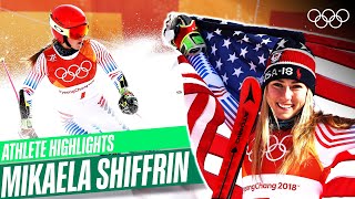 🇺🇸 Mikaela Shiffrins BEST Moments at Pyeongchang 2018 ⛷ [upl. by Namaj98]