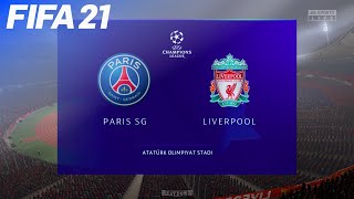 First FIFA 21 Gameplay  Paris Saint Germain vs Liverpool  UCL Final Opening Match [upl. by Adianes]