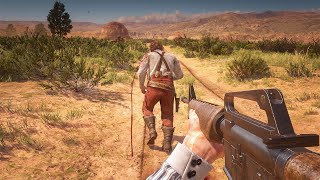 Red Dead Redemption 2  Modern Weapons Brutal Kills 8 M4A1AK47 DEAGLE Glock18 TTI BENELLI [upl. by Niklaus]