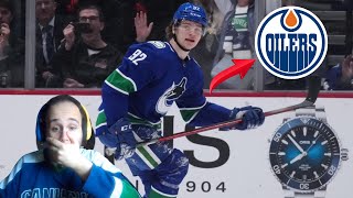 VASILY PODKOLZIN TRADED TO OILERS BY CANUCKS FOR 2025 4THROUND DRAFT PICK SWEDISH [upl. by Ramar]