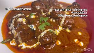 Seekh kebab curry 🍛 Amazing recipe Unique recipe Sameen‘sWorld viralvideo [upl. by Karlee]