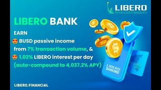 Completed guide for LIBERO BANK  Earn highest dual rewards 40372 APY  7 BUSD passive income [upl. by Derman]