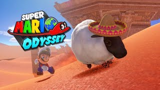 Super Mario Odyssey  Sand Kingdom  Herding Sheep in the Dunes  69880  100 Walkthrough [upl. by Morehouse]