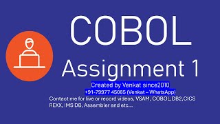 COBOL Assignment 1  Mandatory Divisions Optional Divisions DISPLAY STOP RUN [upl. by Riddle605]