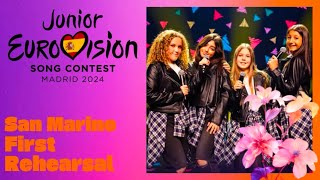 San Marino 🇸🇲  First Rehearsal  Junior Eurovision 2024 [upl. by Sorensen]