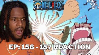 LUFFY VS THE WHITE BERETS  ONE PIECE EP 156  157  REACTION  ANIME  SUB [upl. by Hsakaa]